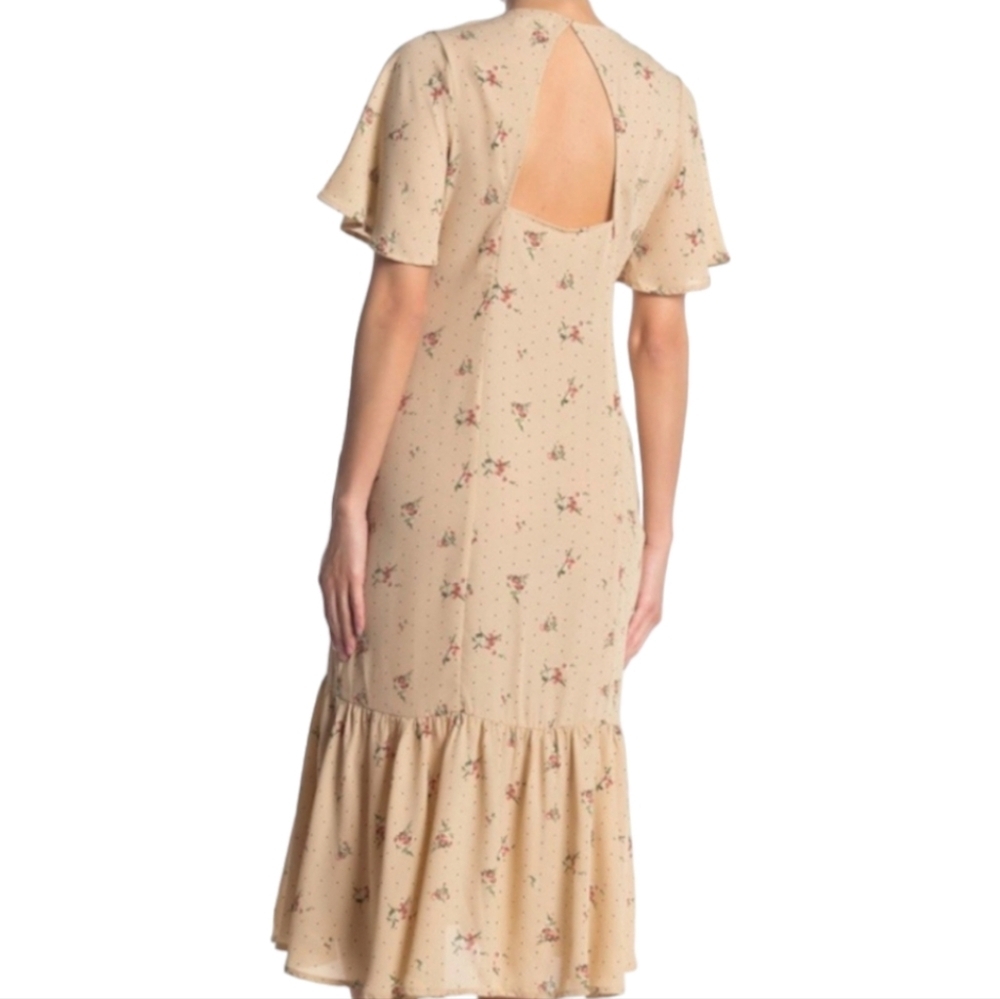 Superfoxx Floral Open Back Midi Dress Size L Summer - Picture 2 of 9